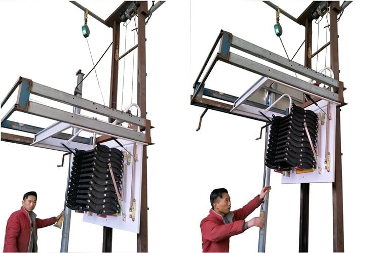Cầu thang gác mái - Cầu thang xếp gác mái
