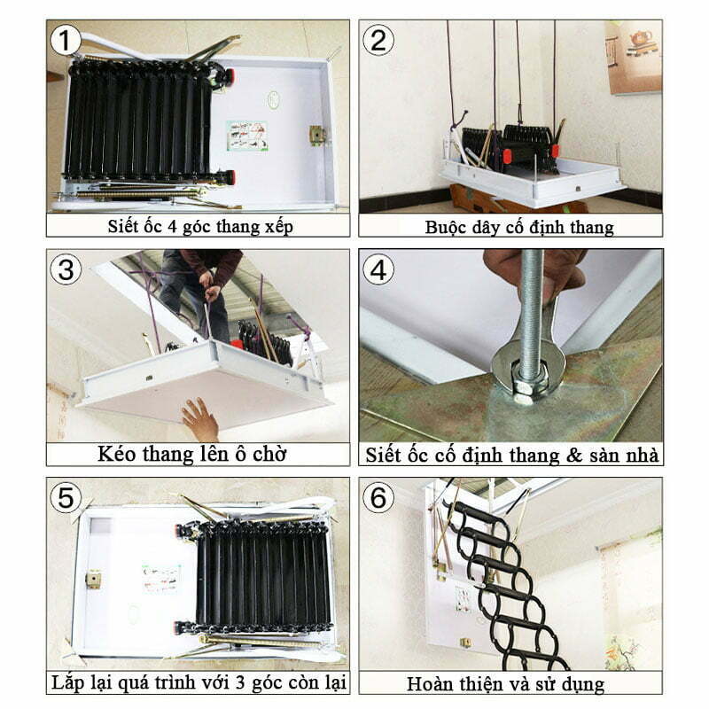 thang nhôm gác xếp